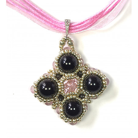 Collier Deirdre en Onyx - Bijou fait main