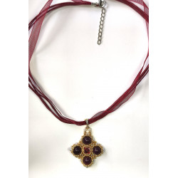 Collier Deirdre en Grenat - création Celhenne Bijoux