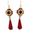 BO Deirdre en cristal rouge - création Celhenne Bijoux