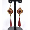 BO Deirdre en cristal rouge - création Celhenne Bijoux