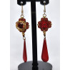 BO Deirdre en cristal rouge - création Celhenne Bijoux