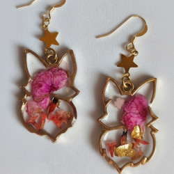 Boucles d’oreilles Renard Floralis doré
