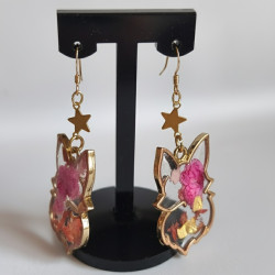 Boucles d’oreilles Renard Floralis doré