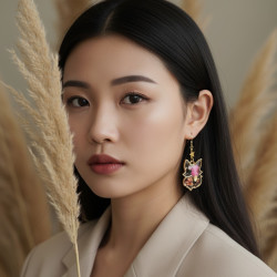 Boucles d’oreilles Renard Floralis doré