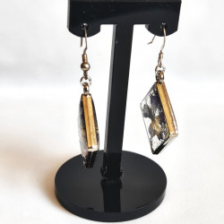 Boucles d’oreilles Floralis  Pensées d’Argent - Celhenne bijoux