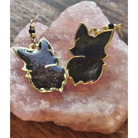 Boucles d'oreilles Renard Noctis - Celhenne bijoux