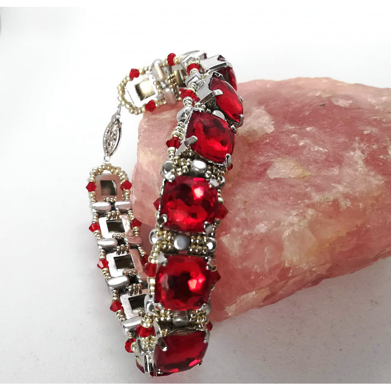 Bracelet Éléonore Rouge