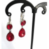 Boucles d'oreilles Éléonore rouge - Celhenne bijoux