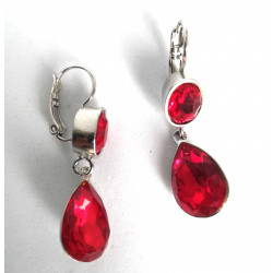 Boucles d'oreilles Éléonore rouge - Celhenne bijoux