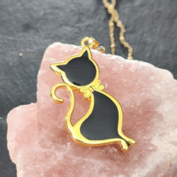Collier chat ébène
