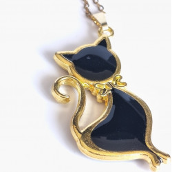 Collier chat ébène