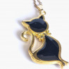 Collier chat ébène