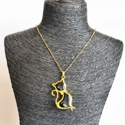 Collier chat ébène