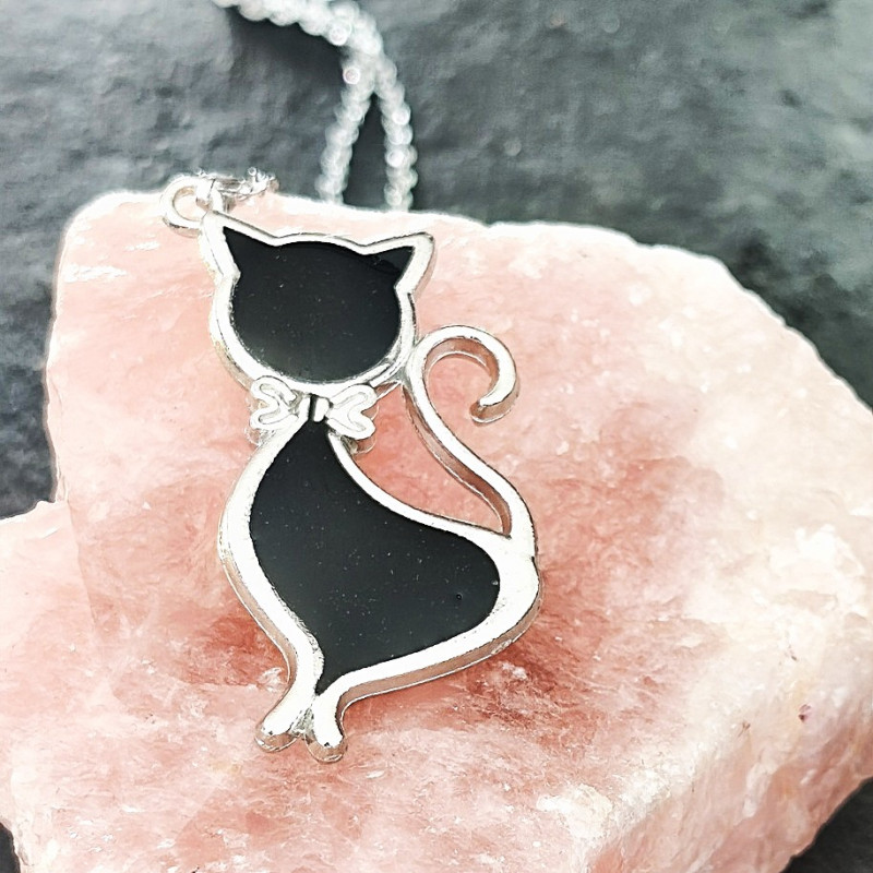 Collier chat ébène