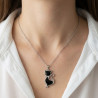 Collier chat ébène