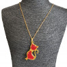 Collier chat rubis - Celhenne bijoux
