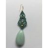 Boucles d'oreilles "Marquise" en Jaspe vert