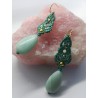 Boucles d'oreilles "Marquise" en Jaspe vert