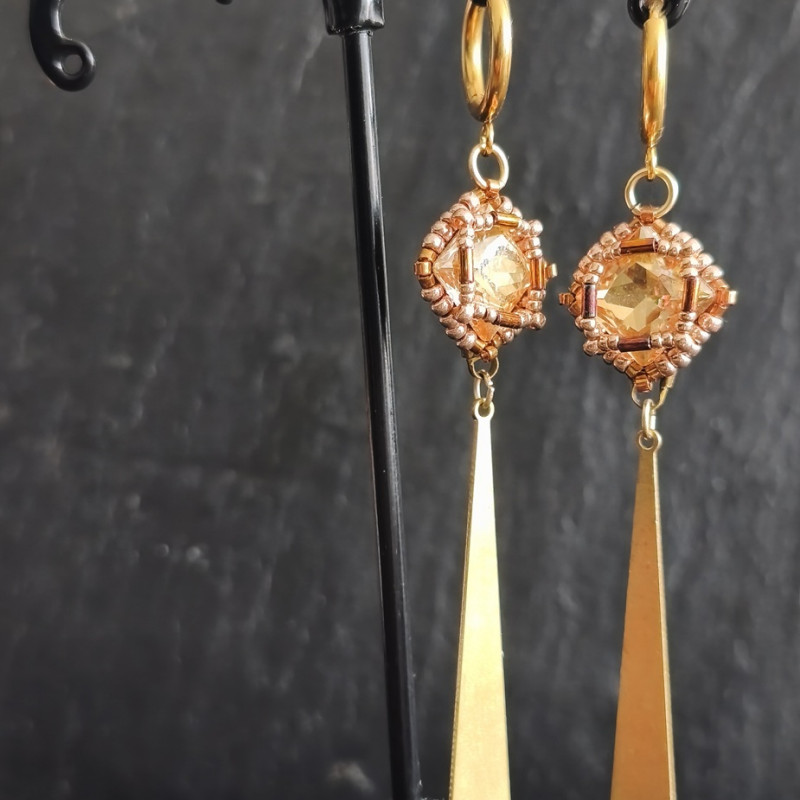Boucle d'oreille Gabrielle - Pièce unique - Celhenne bijoux