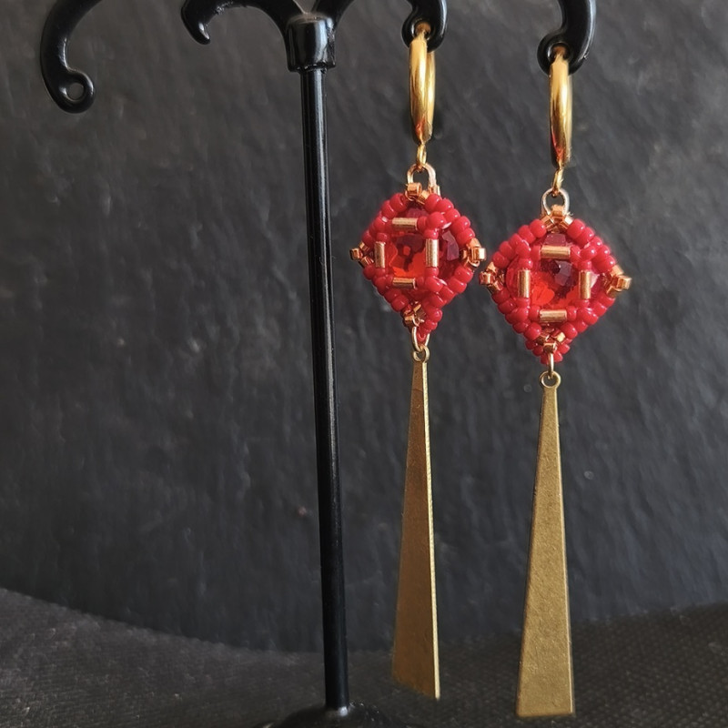 Boucle d'oreille Gabrielle - Pièce unique - Celhenne bijoux