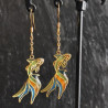 Boucles d’oreilles carpe koi faits main en résine jaune et or – collection Bestiaire - Celhenne bijoux