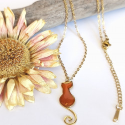 Collier mini chat - Celhenne bijoux - Pièce unique