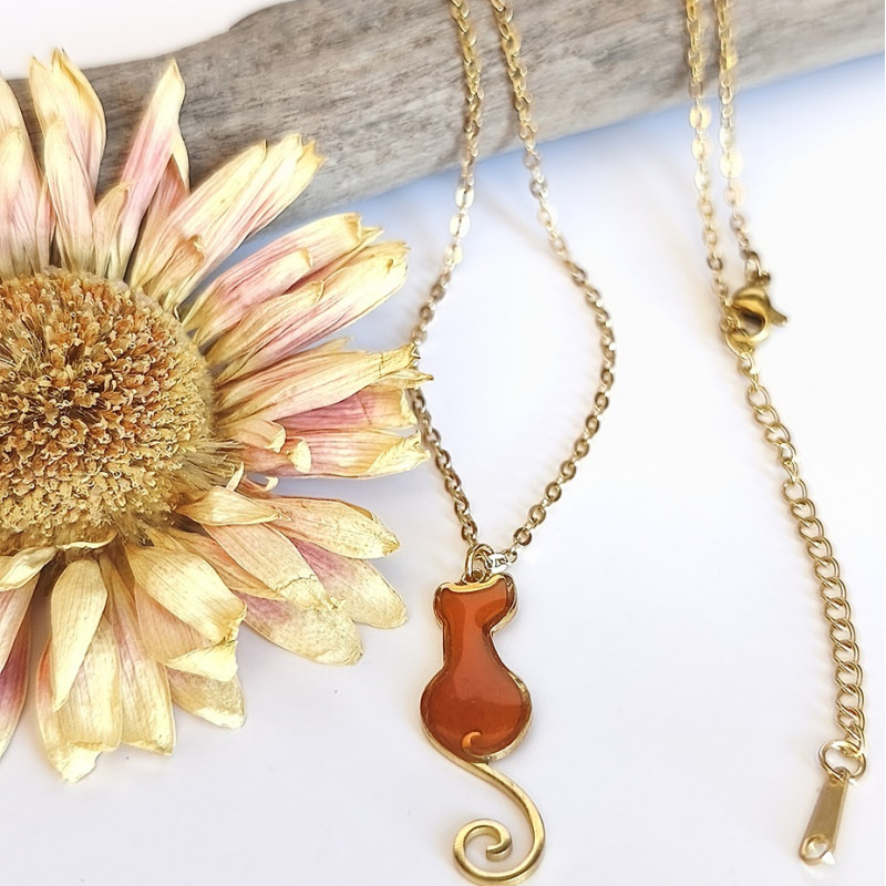 Collier mini chat - Celhenne bijoux - Pièce unique