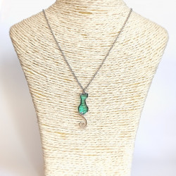 Collier mini chat - Celhenne bijoux - modèle unique