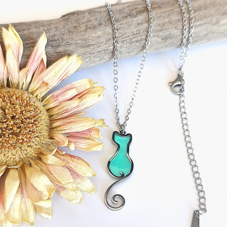 Collier mini chat - Celhenne bijoux - modèle unique